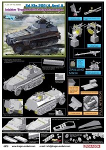 Dragon 6878 Sd.Kfz.250/4 Ausf A, leichter Truppenluftschutzpanzerwagen 1/35