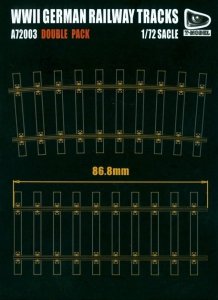 T-Model A72003D WWII German Railway Tracks - DOUBLE PACK 1/72