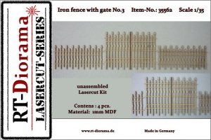 RT-Diorama 35562 Iron fence with gate No.3 1/35