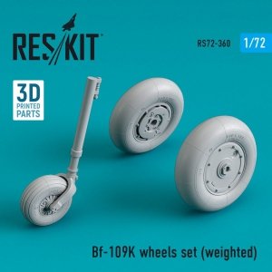 RESKIT RS72-0360 BF-109K WHEELS SET (WEIGHTED) 1/72