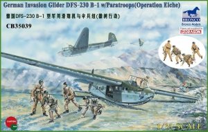 Bronco CB35039 German Tactical Assault Glider DFS 230 B-1 w/Fallschirmjager (4 Figures) 1/35