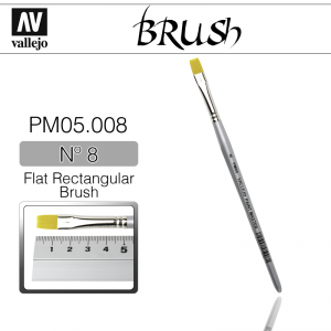 Vallejo PM05008 Brush Flat Rectangular Brush N8