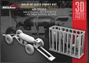 RESArm 48-05024 MK.2 Bomb receptacle + AN M64 Aerial bomb (3D resin printing) 1/48