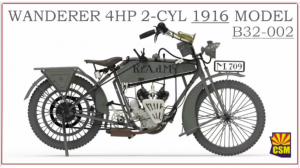 Copper State Models B32-002 Wanderer 4PS 1916 Motorcycle 1/32
