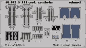 Eduard 49498 F-111 early seatbelts 1/48 Hobby Boss