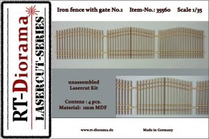 RT-Diorama 35560 Iron fence with gate No.1 1/35