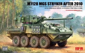 Rye Field Model 5148 M1128 MGS Stryker After 2010 with 3D Printed Gun Barrel w/ Miles (Multiple Integrated Laser Engagement System) Gear 1/35