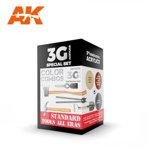 AK Interactive AK11670 3G STANDARD TOOLS ALL ERAS 3x17 ml
