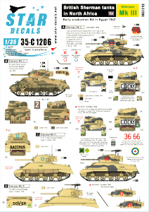 Star Decals 35-C1206 Sherman Mk III 1/35