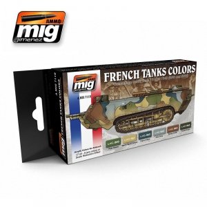AMMO Mig 7110 WW I and WW II French Camouflage Colors 6x17ml