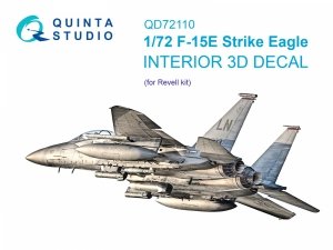 Quinta Studio QD72110 F-15E 3D-Printed & coloured Interior on decal paper (Revell) 1/72