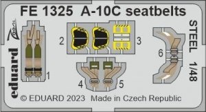 Eduard FE1325 A-10C seatbelts STEEL HOBBY BOSS 1/48