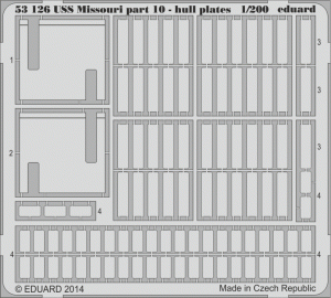 Eduard 53126 USS Missouri part 10 - hull plates TRUMPETER 1/200