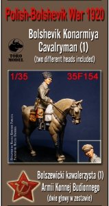 Toro 35F154 Wojna Polsko-Bolszewicka 1920 - Bolszewicki kawalerzysta (1) Armii Konnej Budionnego (dwie głowy w zestawie) 1/35