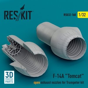 RESKIT RSU32-0160 F-14A Tomcat open exhaust nozzles for Trumpeter kit (3D Printed) 1/32