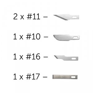 Modelcraft PKN1705 5 Assorted Blades for #1 Knife