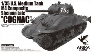 Asuka 35-052 U.S. Medium Tank M4 Composite Sherman Late Cognac 1/35