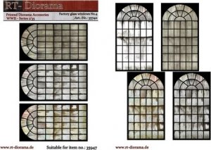 RT-Diorama 35740 Printed Accessories: Factory glass windows No.4 1/35
