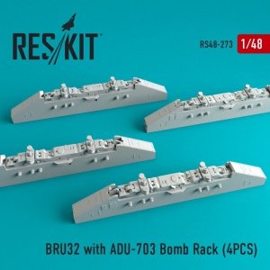 RESKIT RS48-0273 BRU32 with ADU-703 Bomb Rack (4PCS) 1/48