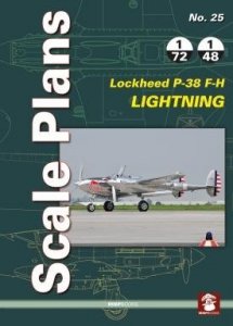 MMP Books 78876 Scale Plans No. 25 Lockheed P-38 F-H Lightninig EN
