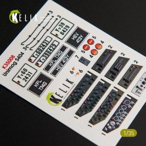 KELIK K35008 UNIMOG 404 INTERIOR 3D DECALS FOR ICM KIT 1/35