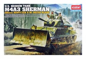 Academy 13207 M4A3 Sherman 105mm w/M1 Dozer Blade 1:35
