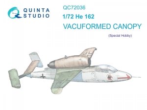Quinta Studio QC72036 He 162 vacuumed clear canopy (Special Hobby) 1/72