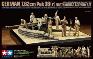 Tamiya 32408 German 7.62cm Pak 36(r) - North Africa Scenery Set (1:35)