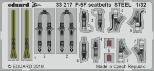 Eduard 33217 F-5F seatbelts STEEL 1/32 KITTY HAWK
