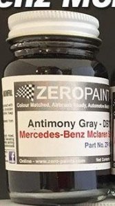 Zero Paints ZP-1040/DB701 Mercedes-Benz Mclaren SLR Paints 60ml Antimony Gray Metallic - DB 701 (Antimon Grey)