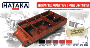 Hataka HTK-AS35 German „Red Primer” AFV panel lighting set (6x17ml)