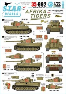 Star Decals 35-992 Afrika Tigers 1 1/35