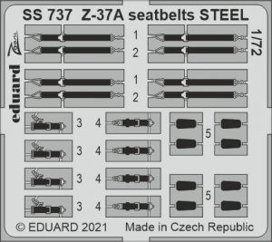  Eduard SS737 Z-37A seatbelts STEEL for EDUARD 1/72