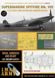 1 Man Army 32DET058 Supermarine Spitfire Mk VIII (Tamiya) 1/32