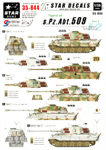 Star Decals 35-844 Tigers of s.Pz.Abt. 509 # 2 1/35