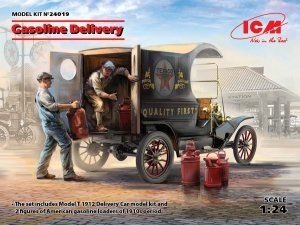 ICM 24019 Gasoline Delivery, Model T 1912 Delivery Car with American Gasoline Loaders 1/24