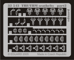 Eduard 32543 TBF/ TBM seatbelts 1/32 TRUMPETER