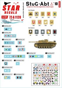 Star Decals 72-A1120 StuG-Abt #5 Generic insignia and unit markings for the Sturmgeschûtz units 1/72