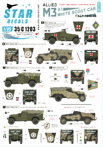 Star Decals 35-C1203 Allied M3A1 White Scout Car 1/35