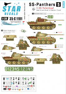 Star Decals 35-C1101 SS-Panthers # 5 1/35