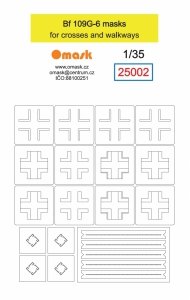 Omask 25002 Fw Bf 109G-6 masks for crosses and walkways 1/35