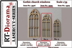 RT-Diorama 35953 Gothic church windows No.2 1/35