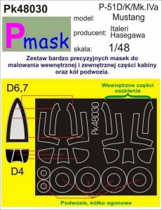 P-Mask PK48030 P-51D/K/MK.IVA MUSTANG (ITALERI/HASEGAWA) (1:48)