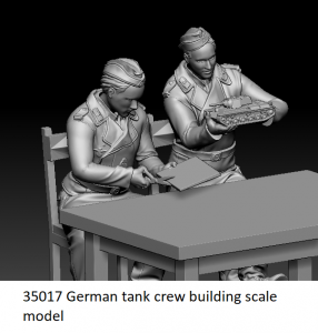 Glowel Miniatures 35017 German tank crew building scale model 1/35