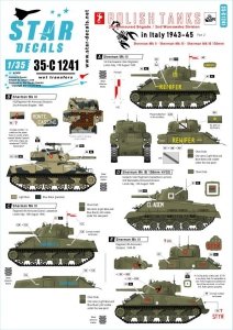 Star Decals 35-C1241 Polish Tanks in Italy 1943-45 # 2 1/35