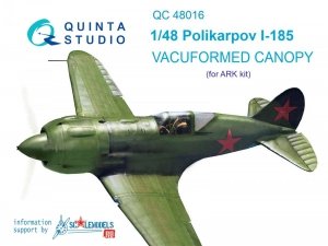 Quinta Studio QC48016 Polikarpov I-185 vacuformed clear canopy (for ARK kit) 1/48
