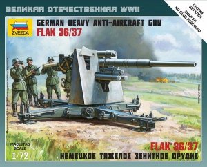 Zvezda 6158 German Heavy Anti-Aicraft Gun FLAK 36/37 (8,8cm) Art of Tactic (1:72)