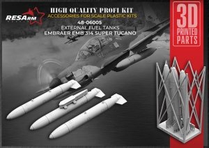 RESArm 48-06005 Embraer EMB 314 Super Tucano Additional/External fuel tanks (3D resin printing) 1/48