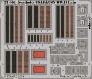 Eduard 23001 Seatbelts USAF & USN WWII late 1/24