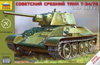 Zvezda 5001 Soviet medium tank T34/76 m.1943 (1:72)